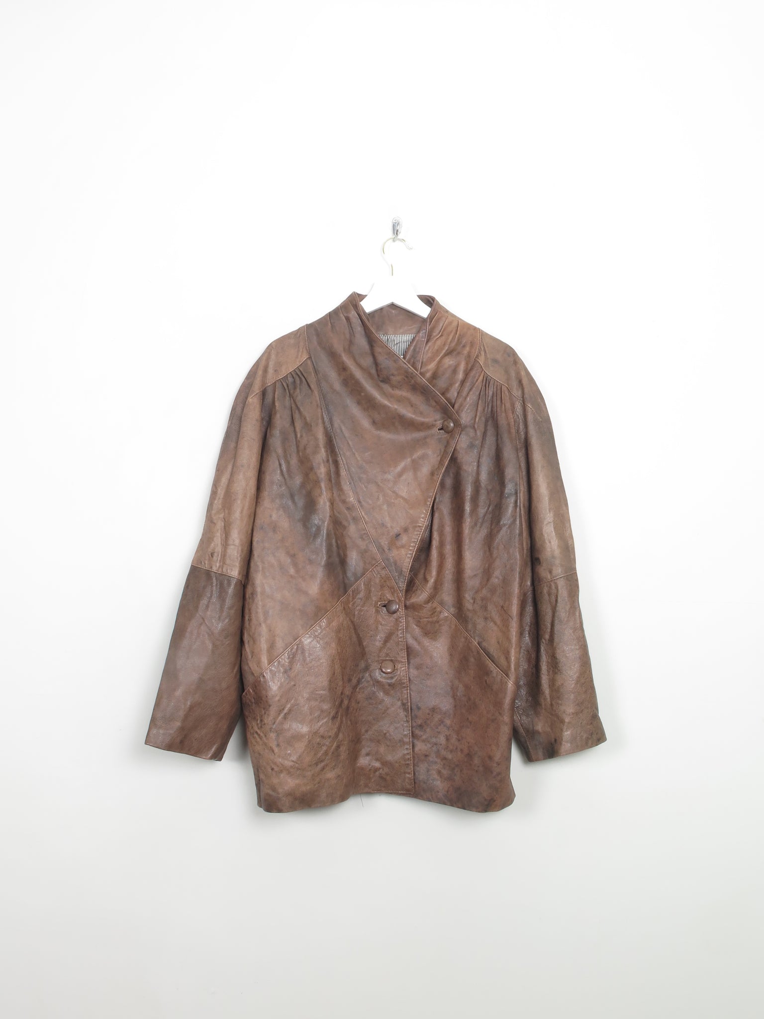 Women's Vintage 80s Brown Leather Jacket