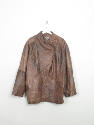 Women's Vintage 80s Brown Leather Jacket