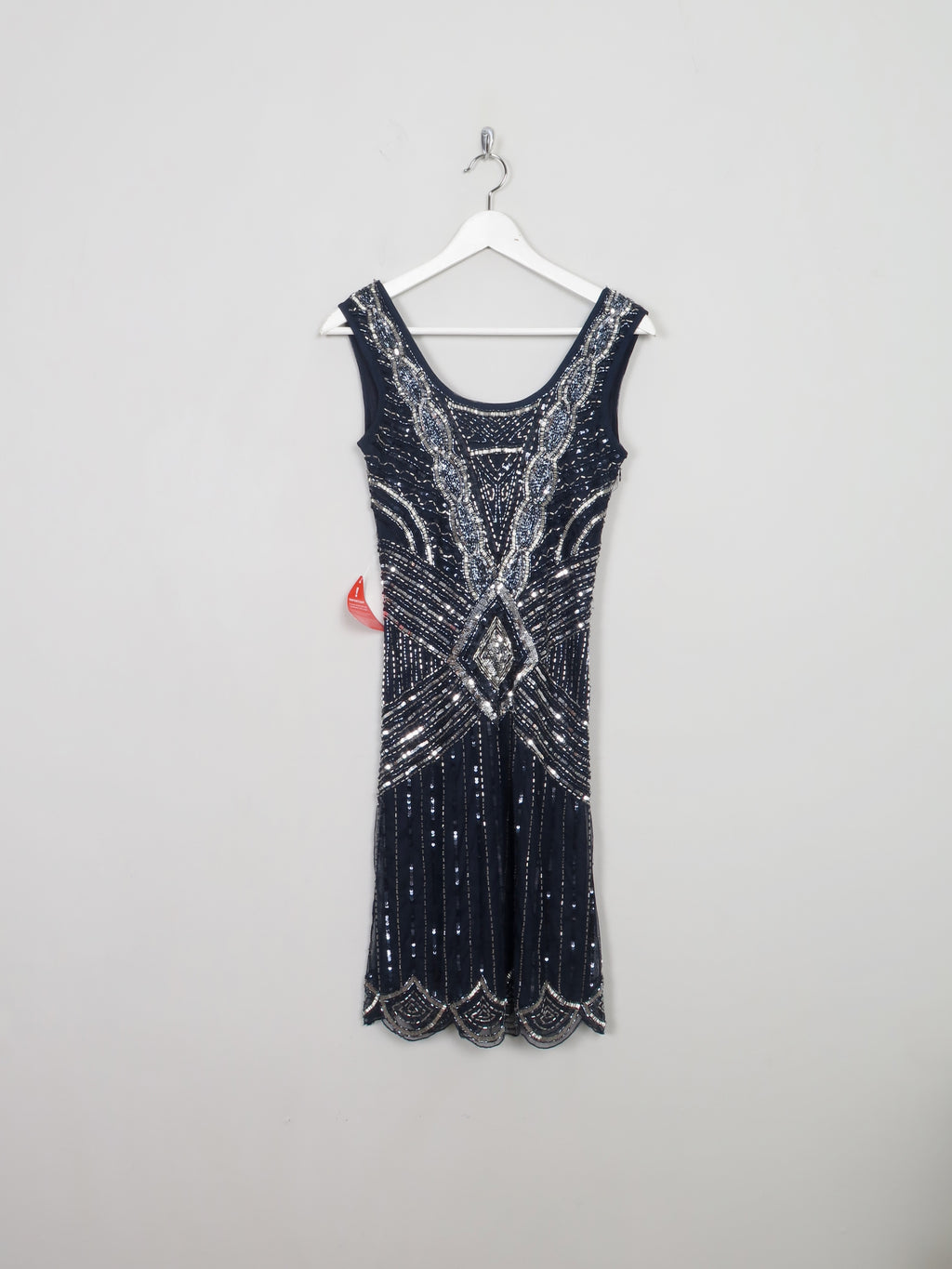 Navy Flapper 1920s Style Beaded Dress New 8