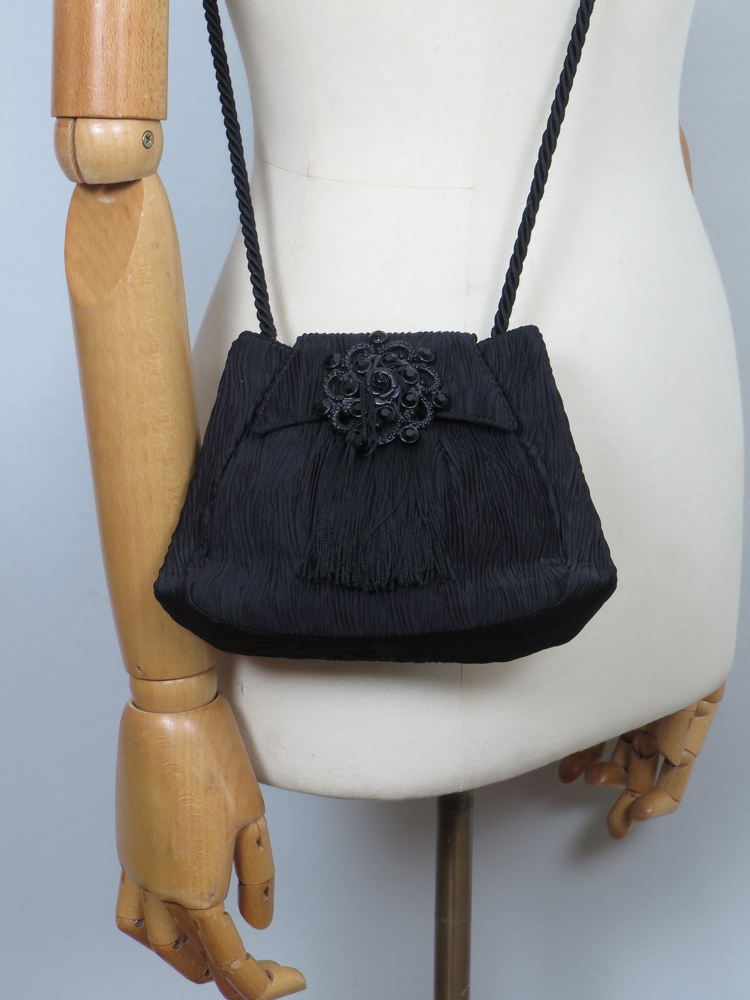 Vintage Black Rodo Evening Bag