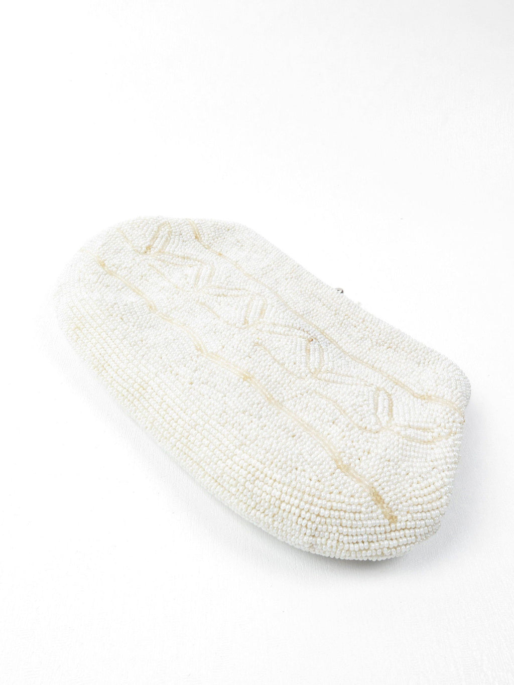 Ivory Vintage Beaded Clutch Bag - The Harlequin