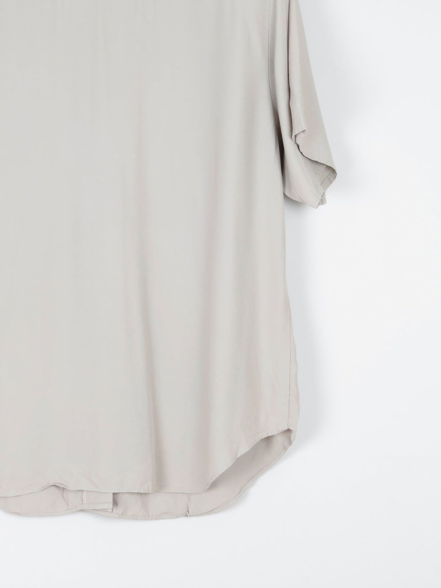 Khaki Vintage Short Sleeved Shirt Blouse S/M - The Harlequin
