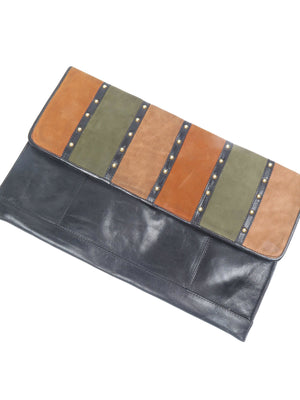 Large Clutch  Envelope Style Vintage Italian Albano  Unused Bag - The Harlequin