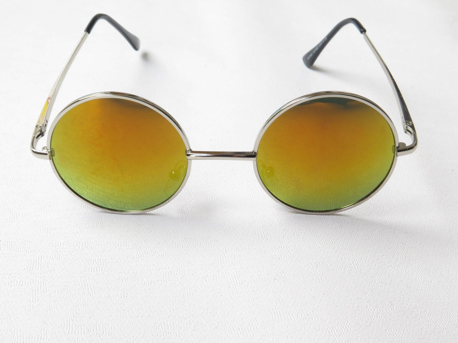 Lennon Round Mirrored Sunglasses With Different Coloured Lenses New - The Harlequin