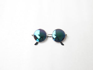 Lennon Round Mirrored Sunglasses With Different Coloured Lenses New - The Harlequin