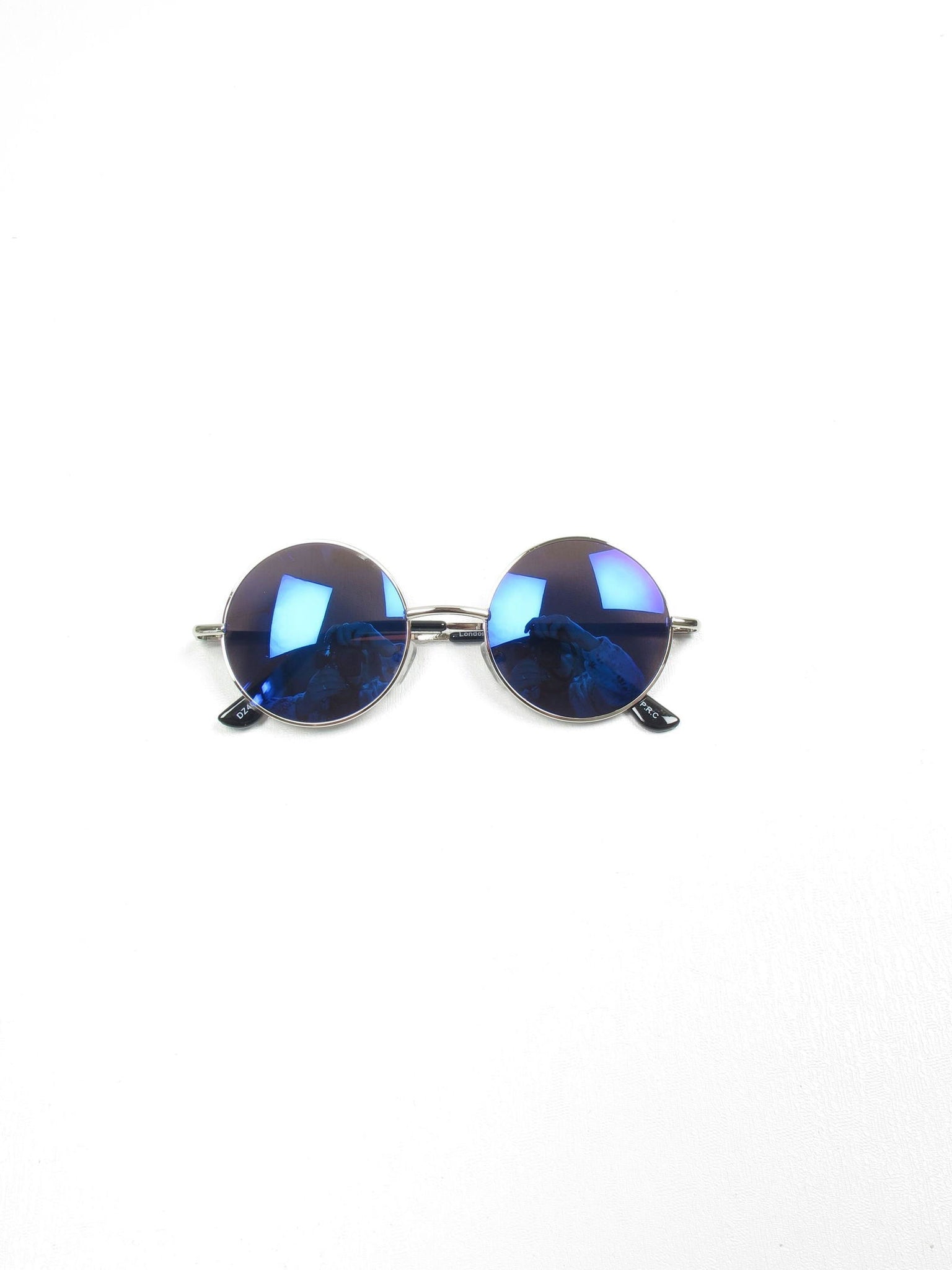 Lennon Round Mirrored Sunglasses With Different Coloured Lenses New - The Harlequin