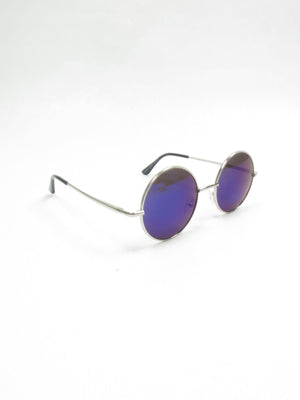 Lennon Round Mirrored Sunglasses With Different Coloured Lenses New - The Harlequin