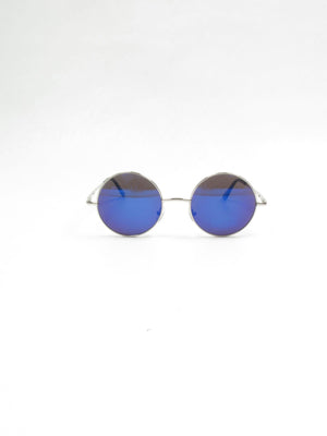 Lennon Round Mirrored Sunglasses With Different Coloured Lenses New - The Harlequin