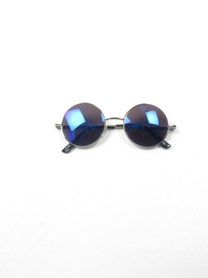 Lennon Round Mirrored Sunglasses With Different Coloured Lenses New - The Harlequin
