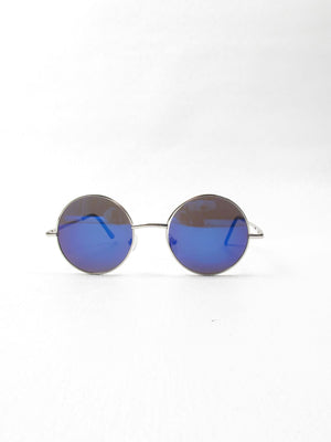 Lennon Round Mirrored Sunglasses With Different Coloured Lenses New - The Harlequin