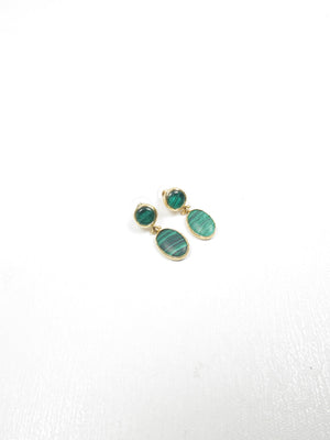 Malachite Teardrop Earrings - The Harlequin