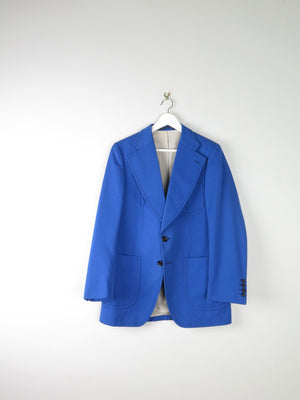 Men's 1970s Electric Blue Tailored Jacket 40" - The Harlequin