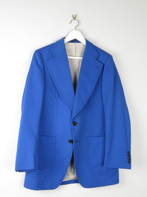 Men's 1970s Electric Blue Tailored Jacket 40" - The Harlequin