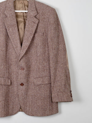Men's 1970s Vintage Brown Tweed Jacket 38" - The Harlequin