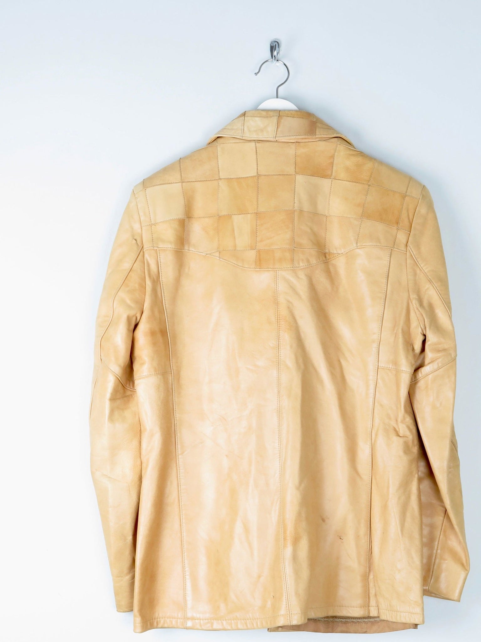 Men's 1970s Vintage Tan Leather Jacket 40" S/M - The Harlequin