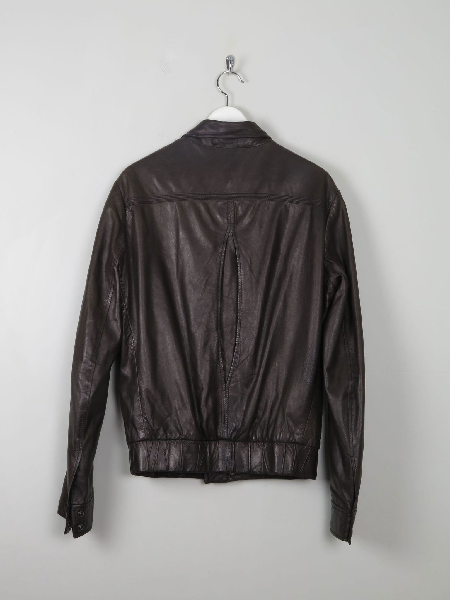 Men's All Saints Brown Leather Jacket S - The Harlequin