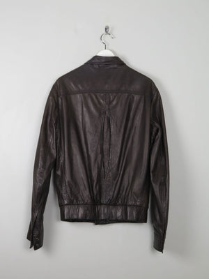 Men's All Saints Brown Leather Jacket S - The Harlequin