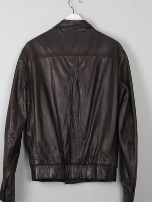 Men's All Saints Brown Leather Jacket S - The Harlequin