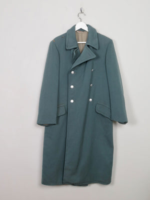 Men's Aqua Green Military Coat - The Harlequin