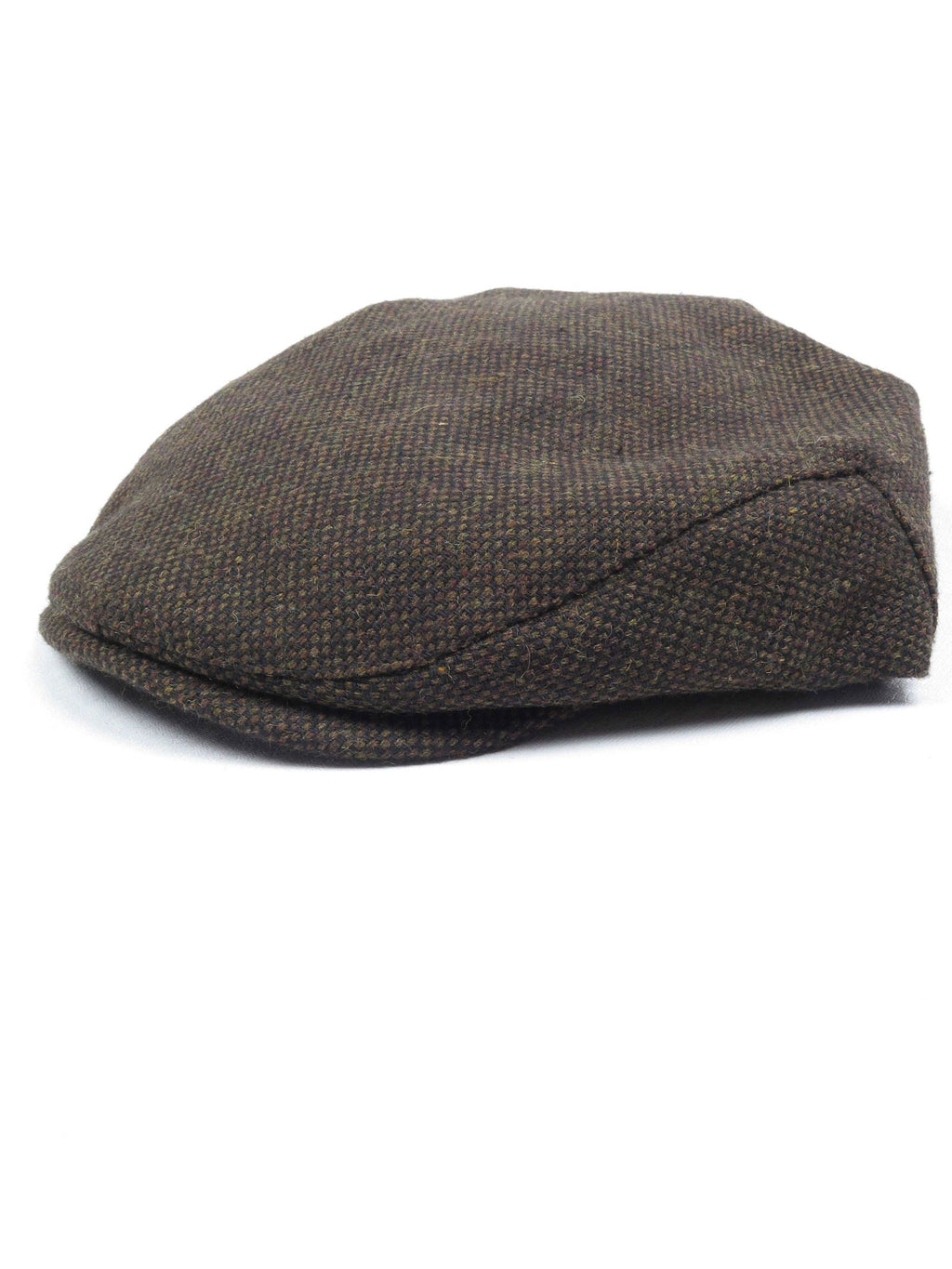 Men's Barleycorn Tweed Green /Brown  Flat Cap - The Harlequin