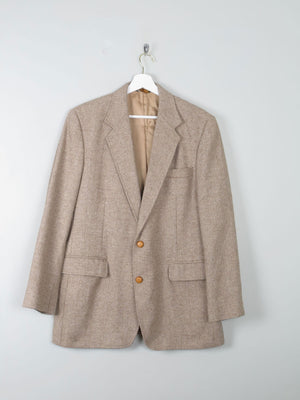 Men's Beige Tweed Vintage 1970s Haggar Jacket 42" - The Harlequin
