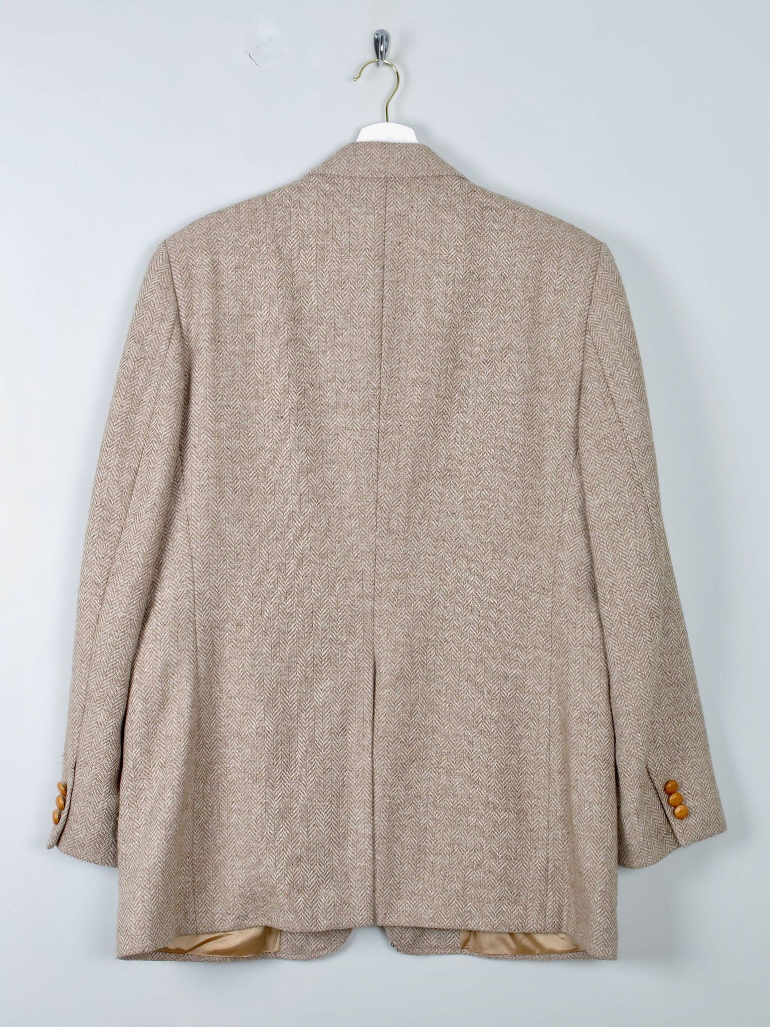 Men's Beige Tweed Vintage 1970s Haggar Jacket 42" - The Harlequin