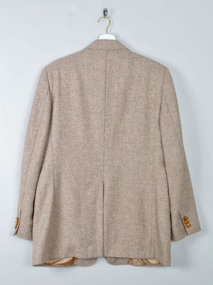 Men's Beige Tweed Vintage 1970s Haggar Jacket 42" - The Harlequin
