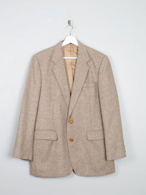 Men's Beige Vintage Tweed Jacket 40/42" - The Harlequin