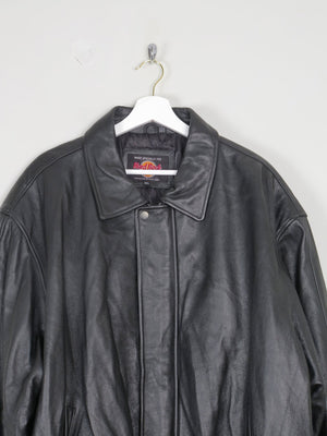 Men's Black Leather Hard Rock Cafe Heavy Leather Jacket XXXL - The Harlequin
