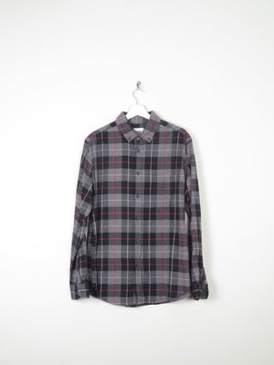 Men's Black & Red Flannel Shirt L - The Harlequin