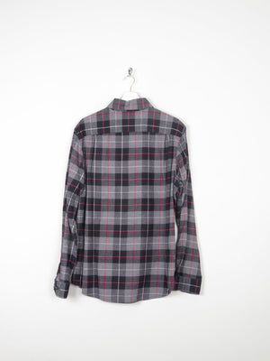 Men's Black & Red Flannel Shirt L - The Harlequin