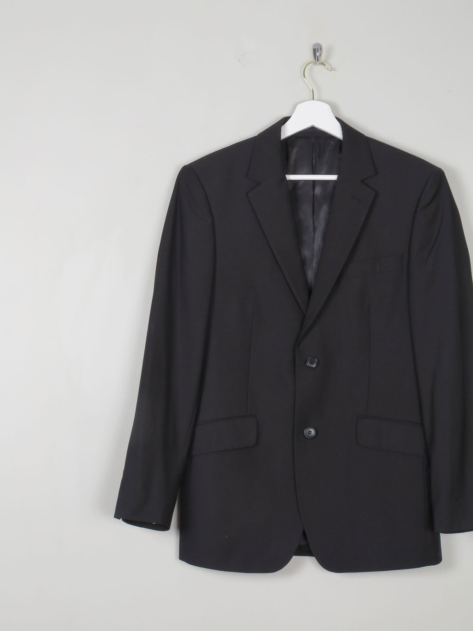 Men's Black Tailored Vintage Jacket 38"R/ S - The Harlequin