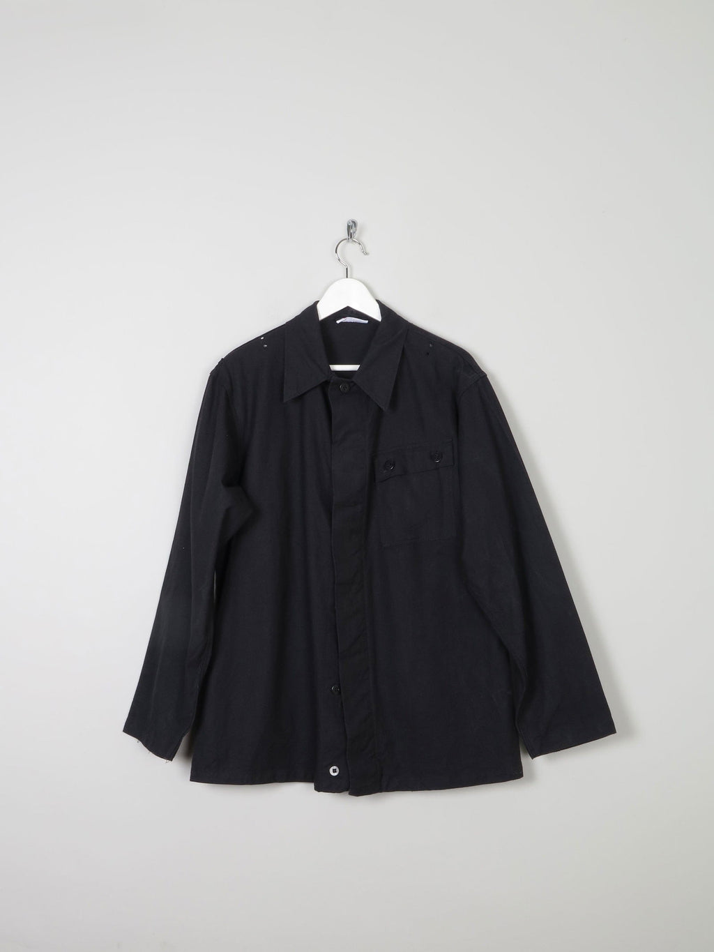 Men’s Black Vintage Army Work Jacket Dead Stock M - The Harlequin