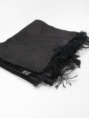 Men's Black Vintage Silk Scarf - The Harlequin