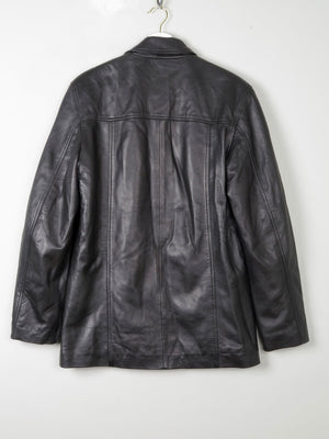 Men's Black Vintage Soft Leather Jacket S - The Harlequin