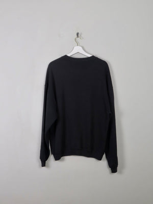 Men's Black Vintage Sweatshirt With Haweyes University Of Iowa Logo L - The Harlequin