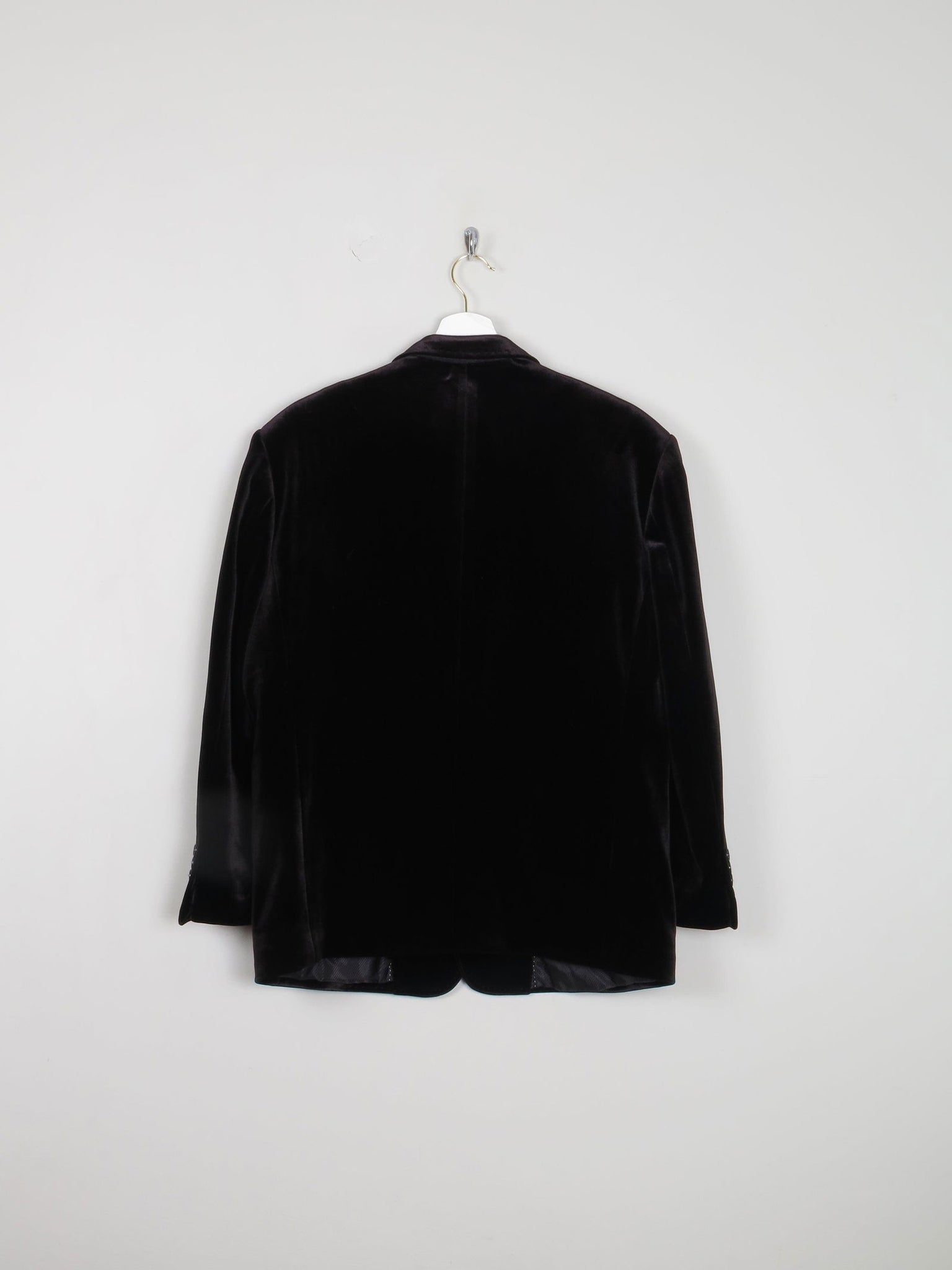 Men's Black Vintage Velvet Jacket 40" - The Harlequin
