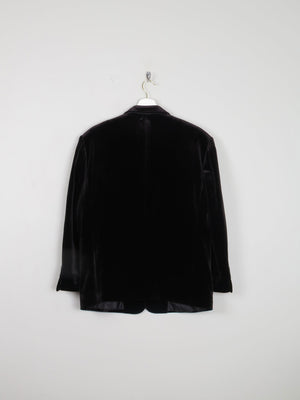 Men's Black Vintage Velvet Jacket 40" - The Harlequin