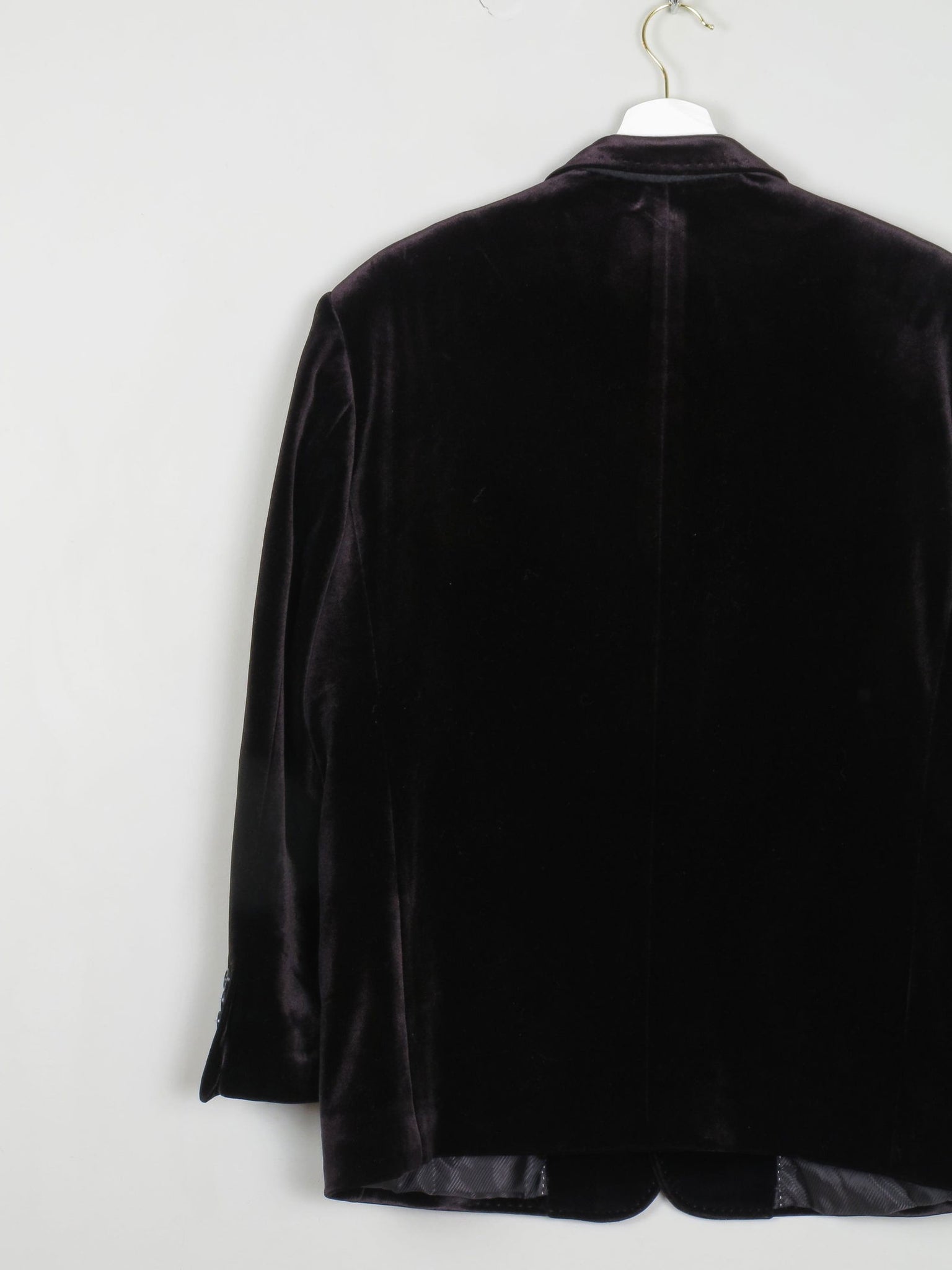 Men's Black Vintage Velvet Jacket 40" - The Harlequin