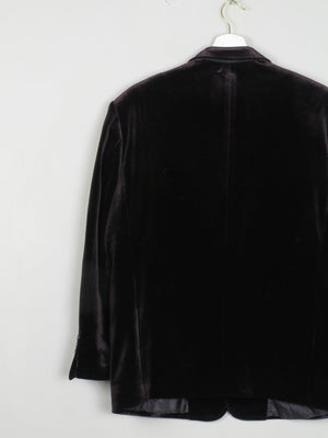 Men's Black Vintage Velvet Jacket 40" - The Harlequin