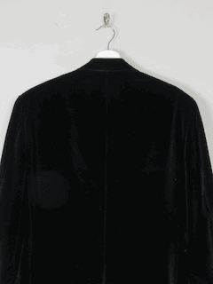 Men's Black Vintage Velvet Jacket Raffaele Caruso 38/40 R - The Harlequin