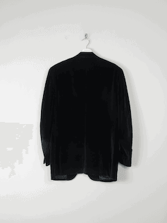 Men's Black Vintage Velvet Jacket Raffaele Caruso 38/40 R - The Harlequin