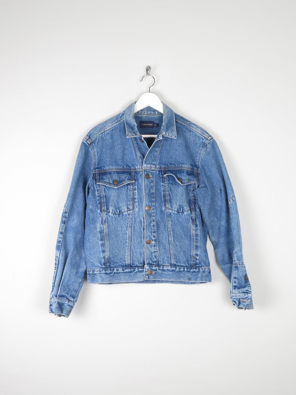 Men’s Blue Calvin Klein Vintage Denim Jacket S - The Harlequin