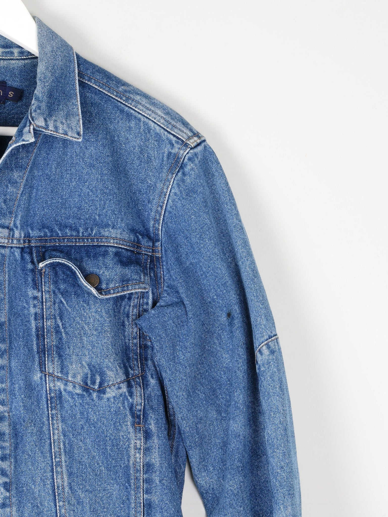 Men’s Blue Calvin Klein Vintage Denim Jacket S - The Harlequin