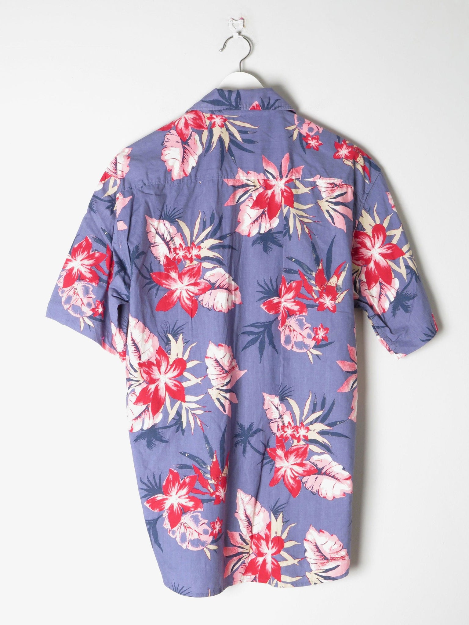 Men's Blue Hawaiian Vintage Shirt M - The Harlequin