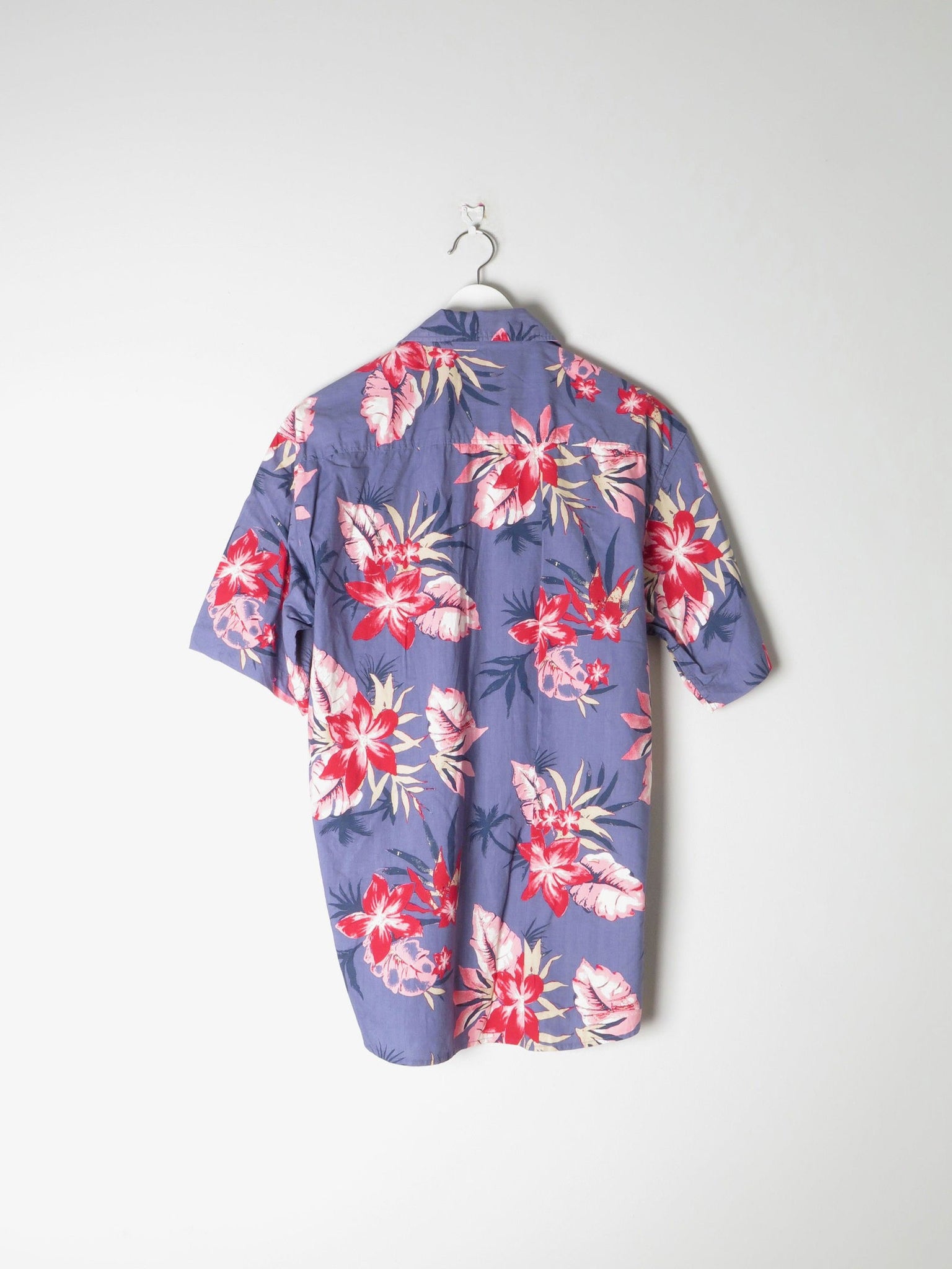 Men's Blue Hawaiian Vintage Shirt M - The Harlequin