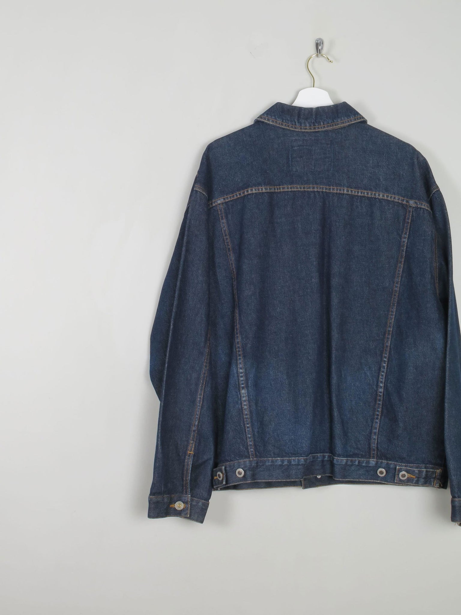 Men's Blue Vintage Denim Jacket Indigo L - The Harlequin