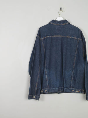 Men's Blue Vintage Denim Jacket Indigo L - The Harlequin