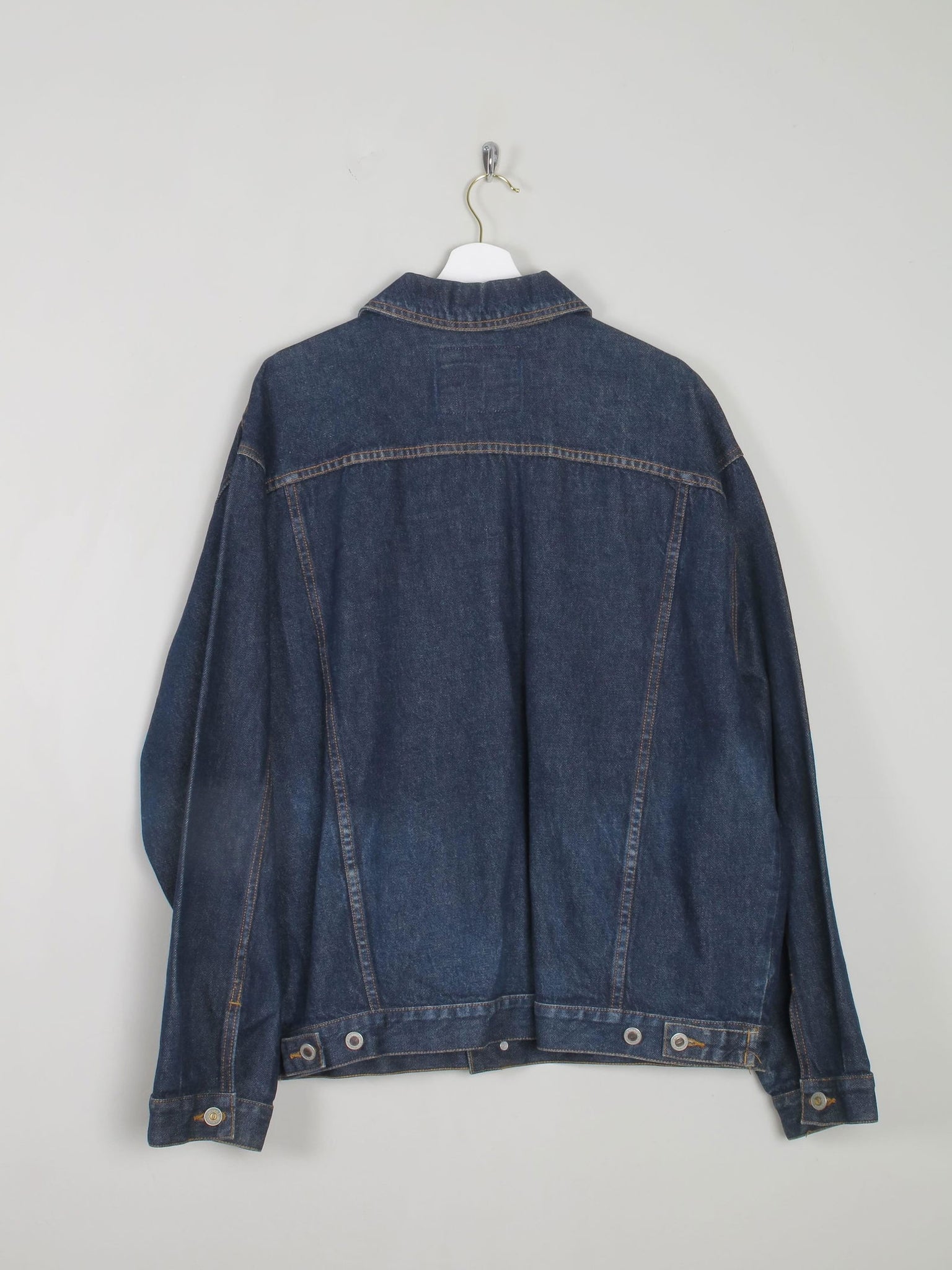 Men's Blue Vintage Denim Jacket Indigo L - The Harlequin