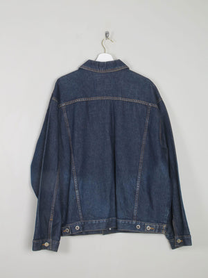 Men's Blue Vintage Denim Jacket Indigo L - The Harlequin